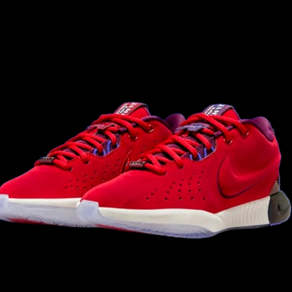 Nike Lebron 21 SE James Theater Kids/Womens Red Bourdeaux Ivory Blue